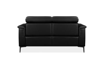 2-sitssoffa Lund Svart, Läder/PU, Manuell vilstol - Svart, Läder/PU, Manuell vilstol - Möbler - Vardagsrum - Soffor - Reclinersoffor & Biosoffor