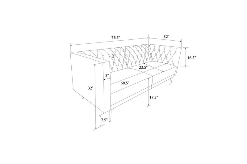 2-sitssoffa Marseille Smaragdgrön - Smaragdgrön - Möbler - Vardagsrum - Soffor - 2-sits soffor