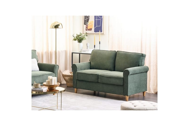 2-sitssoffa Ronneby Grönt, ljust trä - Grönt, ljust trä - Möbler - Vardagsrum - Soffor - 2-sits soffor