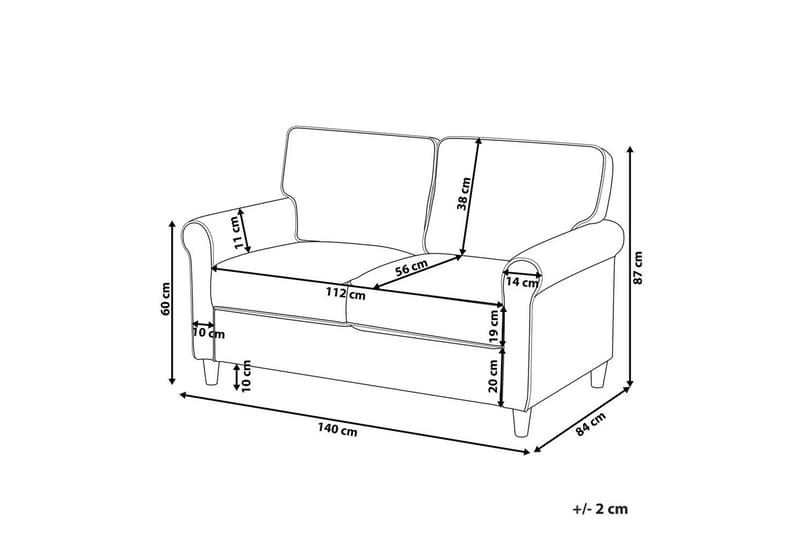2-sitssoffa Ronneby Grönt, ljust trä - Grönt, ljust trä - Möbler - Vardagsrum - Soffor - 2-sits soffor