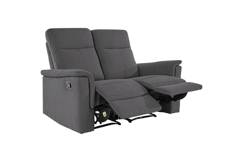 2-sitssoffa Southbrook Antracit, Tyg/Trä/Metall, Manuell vilstol - Antracit, Tyg/Trä/Metall, Manuell vilstol - Möbler - Vardagsrum - Soffor - Reclinersoffor & Biosoffor