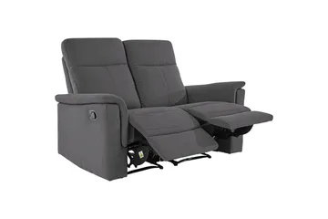 2-sitssoffa Southbrook Antracit, Tyg/Trä/Metall, Manuell vilstol - Antracit, Tyg/Trä/Metall, Manuell vilstol - Möbler - Vardagsrum - Soffor - Reclinersoffor & Biosoffor