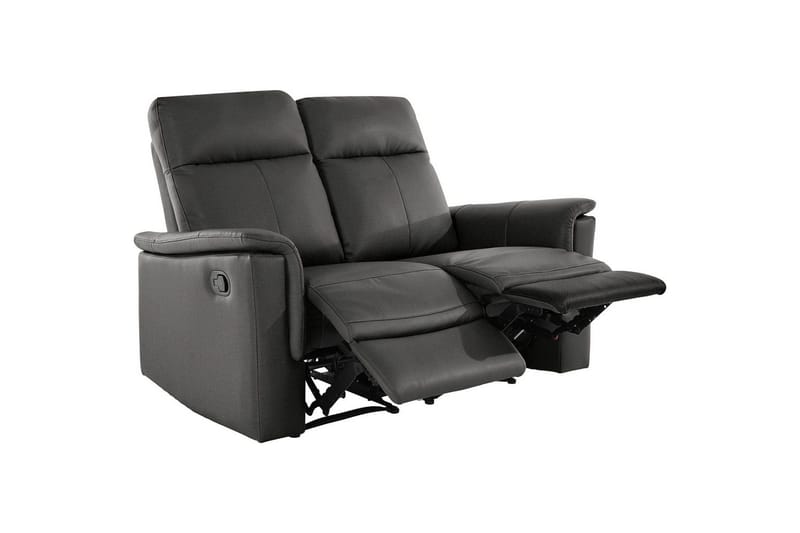 2-sitssoffa Southbrook Grå, PU/trä/metall, Manuell vilstol - Grå, PU/trä/metall, Manuell vilstol - Möbler - Vardagsrum - Soffor - Skinnsoffor