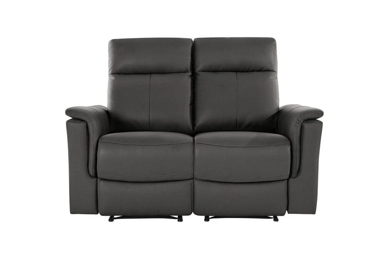 2-sitssoffa Southbrook Grå, PU/trä/metall, Manuell vilstol - Grå, PU/trä/metall, Manuell vilstol - Möbler - Vardagsrum - Soffor - Skinnsoffor