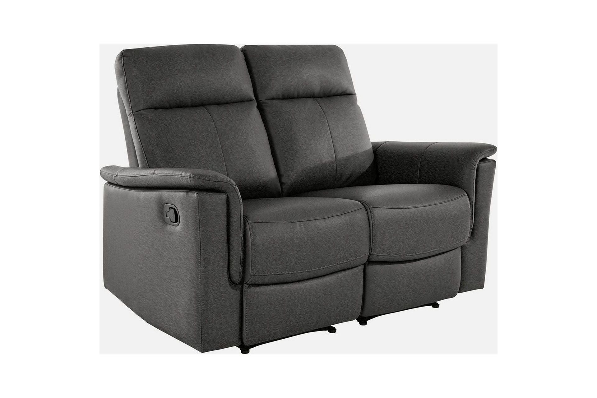 2-sitssoffa Southbrook Gr&aring;, PU/tr&auml;/metall, Manuell vilstol - Gr&aring;, PU/tr&auml;/metall, Manuell vilstol