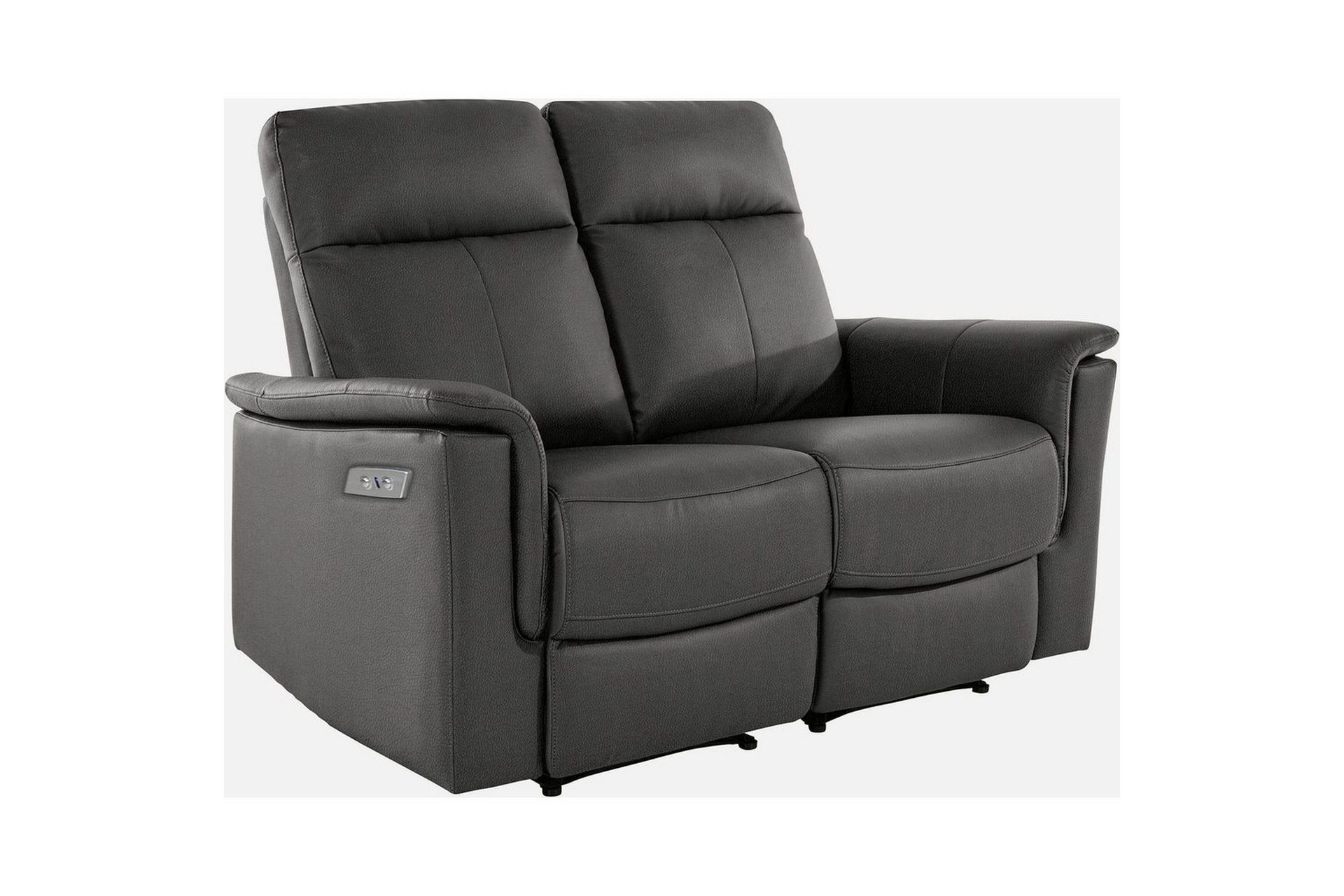 2-sitssoffa southbrook grå, pu/trä/metall, elektrisk vilstol - grå, pu/trä/metall, elektrisk vilstol