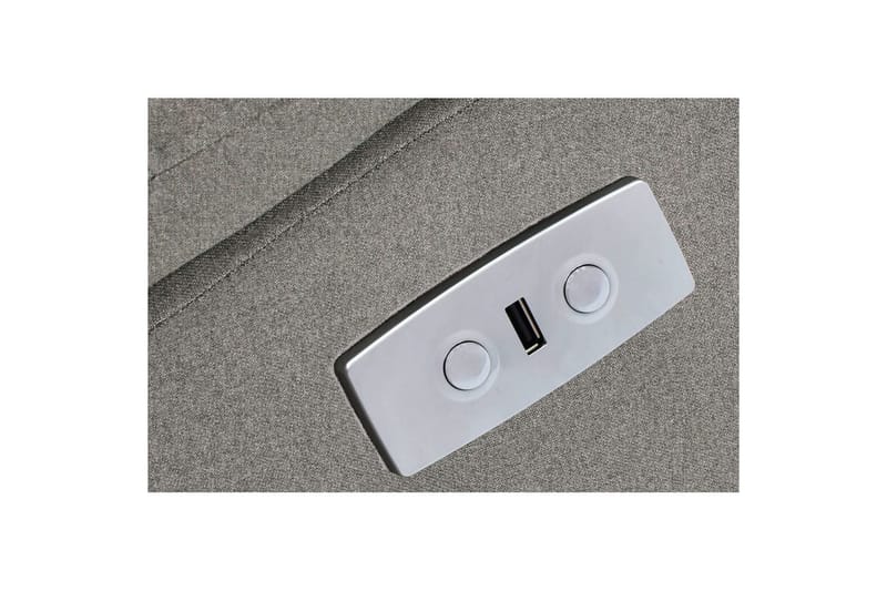 2-sitssoffa Southbrook Ljusgrå, Tyg/Trä/Metall, Elektrisk vilstol - Ljusgrå, Tyg/Trä/Metall, Elektrisk vilstol - Möbler - Vardagsrum - Soffor - Reclinersoffor & Biosoffor