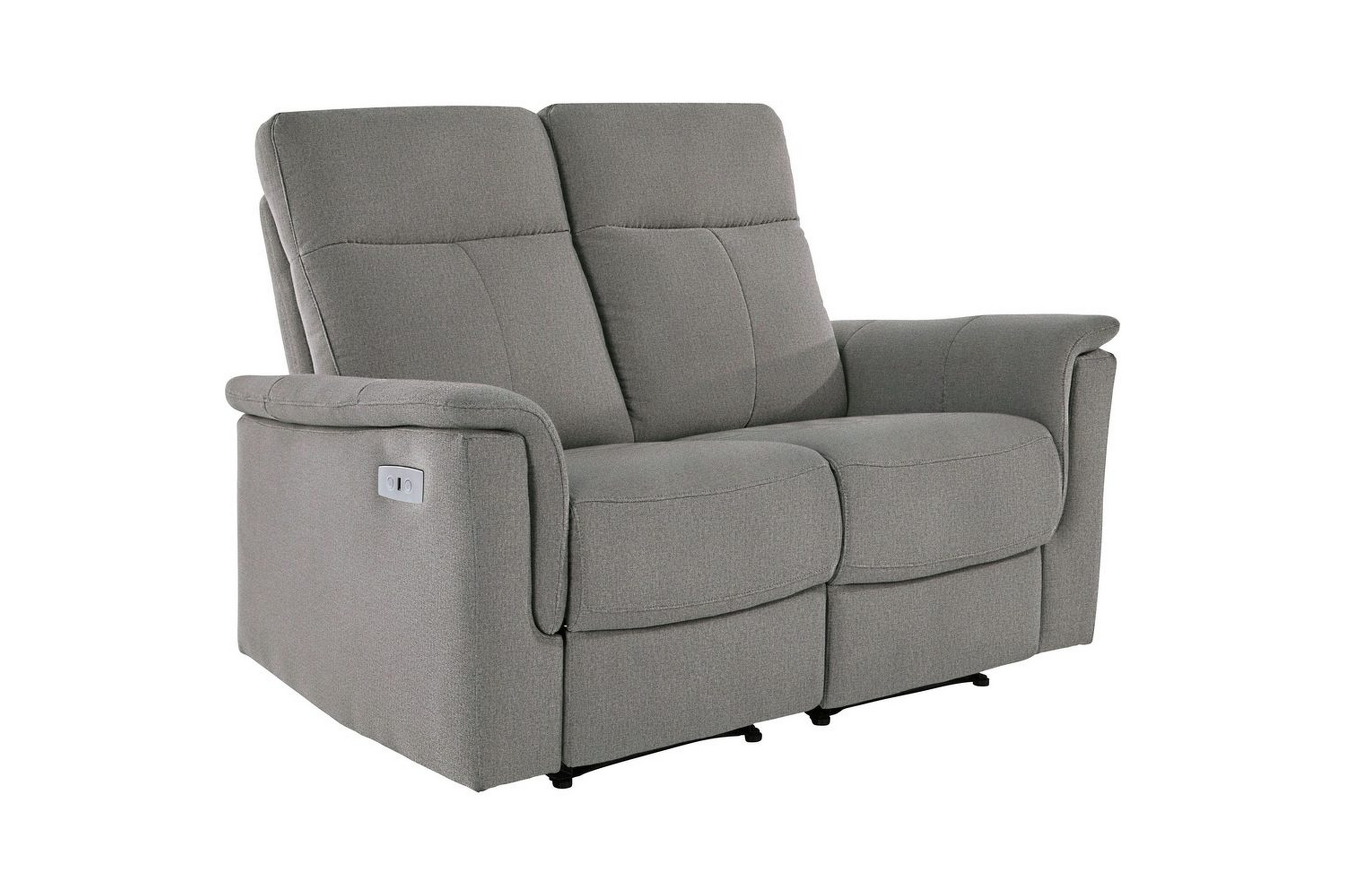 2-sitssoffa southbrook ljusgrå, tyg/trä/metall, elektrisk vilstol - ljusgrå, tyg/trä/metall, elektrisk vilstol