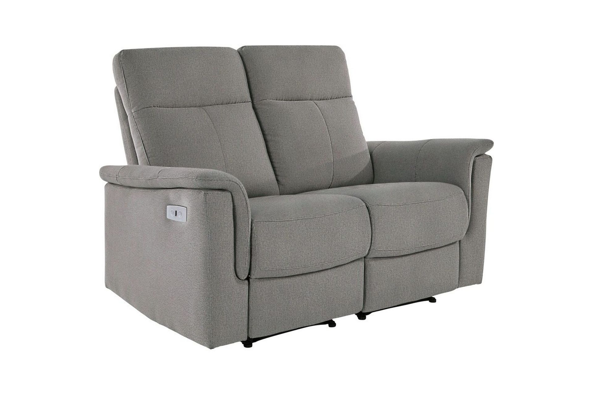 2-sitssoffa southbrook ljusgrå, tyg/trä/metall, elektrisk vilstol - ljusgrå, tyg/trä/metall, elektrisk vilstol
