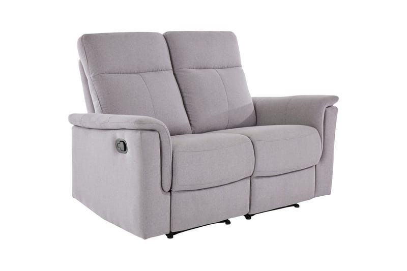 2-sitssoffa Southbrook Ljusgrå, Tyg/Trä/Metall, Manuell vilstol - Ljusgrå, Tyg/Trä/Metall, Manuell vilstol - Möbler - Vardagsrum - Soffor - Reclinersoffor & Biosoffor