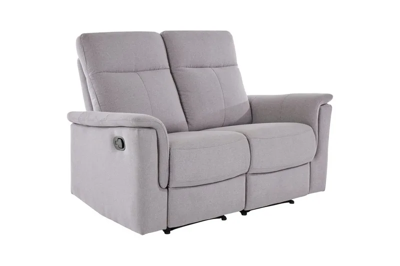 2-sitssoffa Southbrook Ljusgrå, Tyg/Trä/Metall, Manuell vilstol, Ljusgrå, Tyg/Trä/Metall, Manuell vilstol