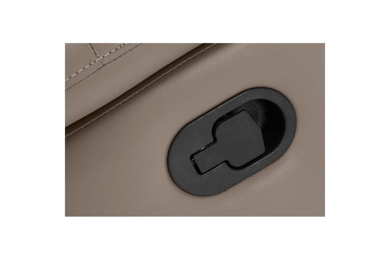 2-sitssoffa Southbrook Ljusgrå, PU/trä/metall, Manuell vilstol - Ljusgrå, PU/trä/metall, Manuell vilstol - Möbler - Vardagsrum - Soffor - Skinnsoffor