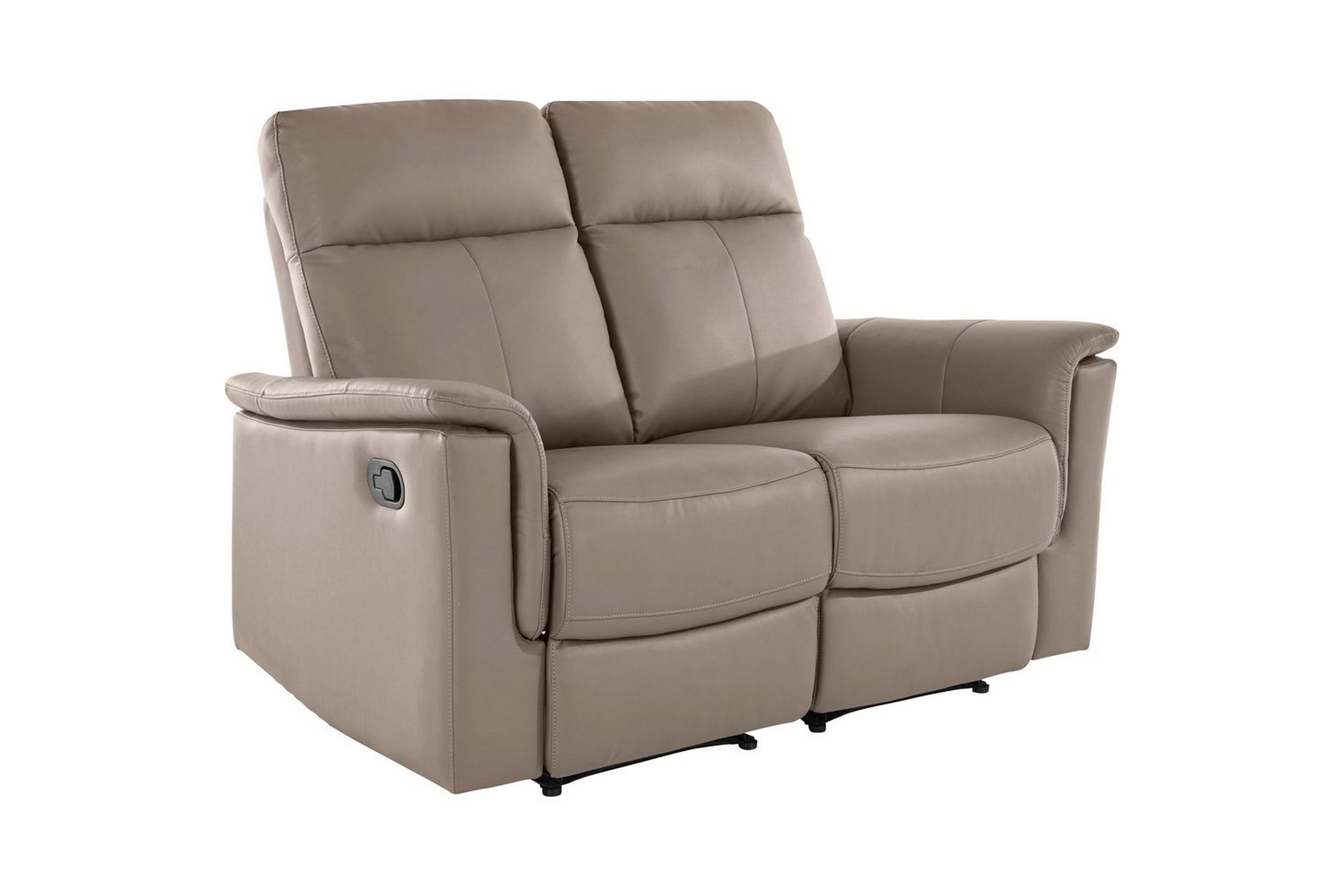 2-sitssoffa southbrook ljusgrå, pu/trä/metall, manuell vilstol - ljusgrå, pu/trä/metall, manuell vilstol