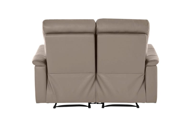 2-sitssoffa Southbrook Ljusgrå, PU/trä/metall, Manuell vilstol - Ljusgrå, PU/trä/metall, Manuell vilstol - Möbler - Vardagsrum - Soffor - Skinnsoffor