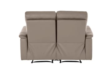 2-sitssoffa Southbrook Ljusgrå, PU/trä/metall, Manuell vilstol - Ljusgrå, PU/trä/metall, Manuell vilstol - Möbler - Vardagsrum - Soffor - Reclinersoffor & Biosoffor