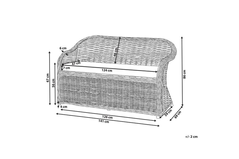 2-sitssoffa Susua - Utemöbler - Utesoffor & bänkar - Trädgårdssoffa