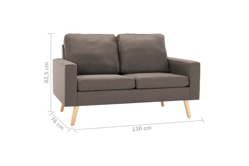 2-sitssoffa taupe tyg - Brun - 2-sits soffor