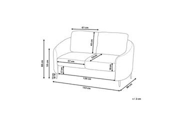 2-sitssoffa Trosa Beige, guld - Beige, guld - Möbler - Vardagsrum - Soffor - 2-sits soffor