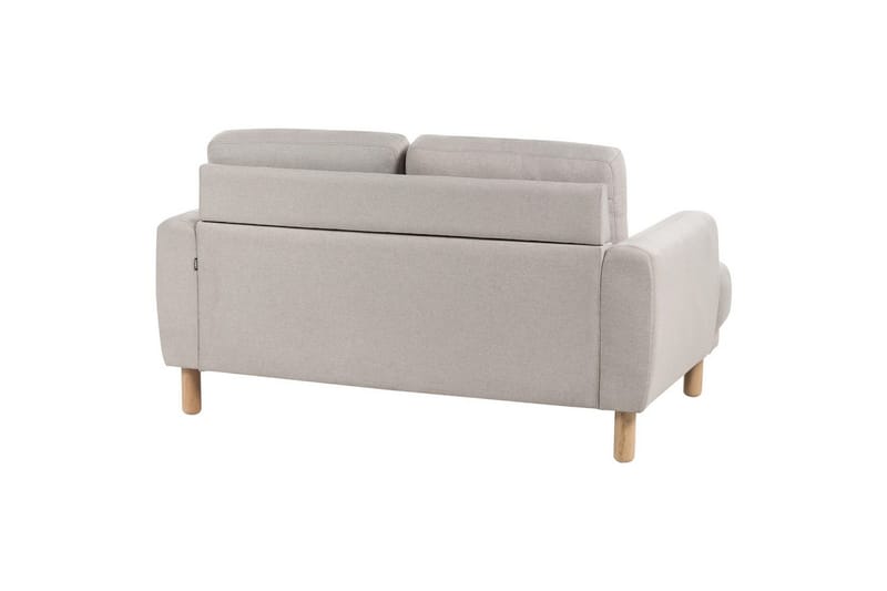 2-sitssoffa Tuve Beige, ljust trä, Polyester - Beige, ljust trä, Polyester - Möbler - Vardagsrum - Soffor - 2-sits soffor