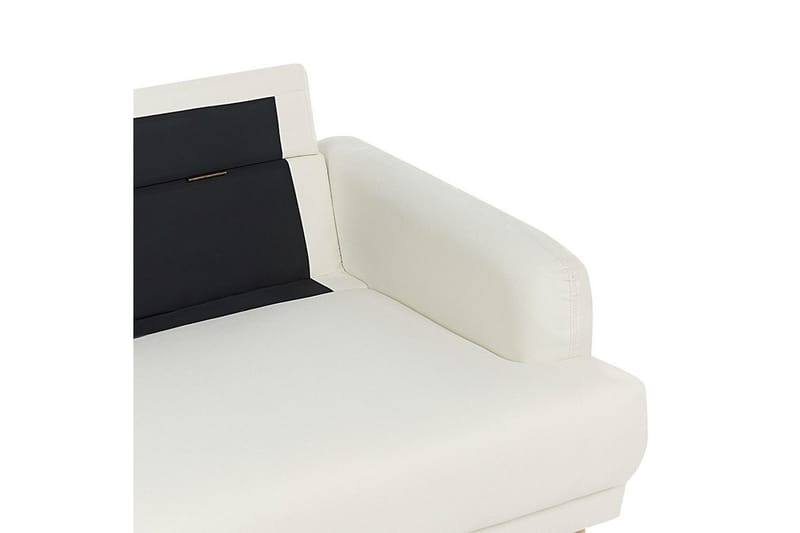 2-sitssoffa Tuve Vit, ljust trä, Polyester - Vit, ljust trä, Polyester - Möbler - Vardagsrum - Soffor - 2-sits soffor