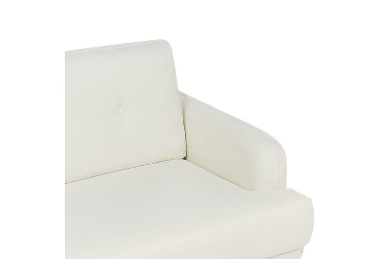 2-sitssoffa Tuve Vit, ljust trä, Polyester - Vit, ljust trä, Polyester - Möbler - Vardagsrum - Soffor - 2-sits soffor