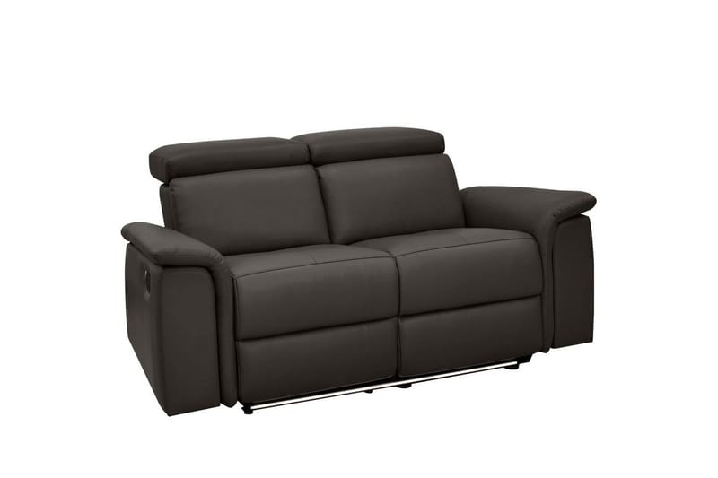 2-sitssoffa Pareli Brun, Läder/PU, Manuell vilstol, Brun, Läder/PU, Manuell vilstol