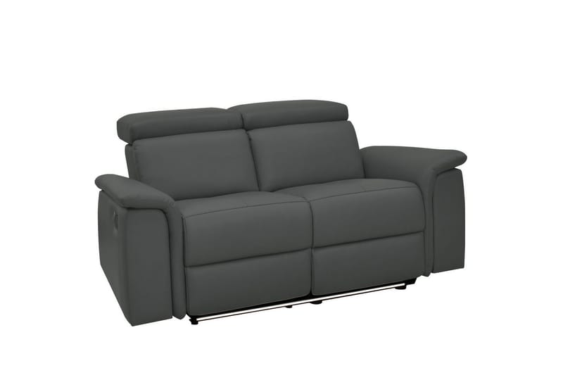 2-sitssoffa Pareli Grå, Läder/PU, Manuell vilstol - Grå, Läder/PU, Manuell vilstol - Möbler - Vardagsrum - Soffor - Reclinersoffor & Biosoffor