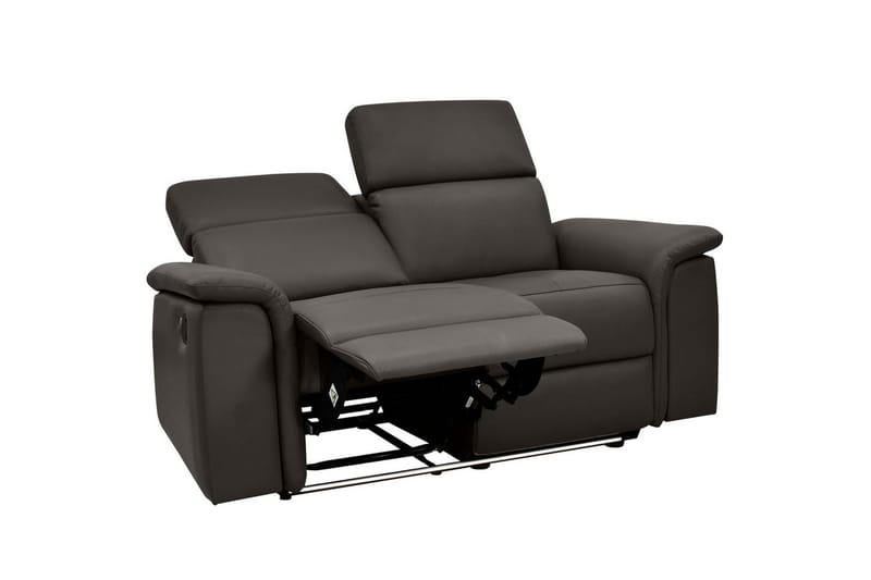 2-sitssoffa Pareli Brun, Läder/PU, Manuell vilstol - Brun, Läder/PU, Manuell vilstol - Möbler - Vardagsrum - Soffor - Reclinersoffor & Biosoffor