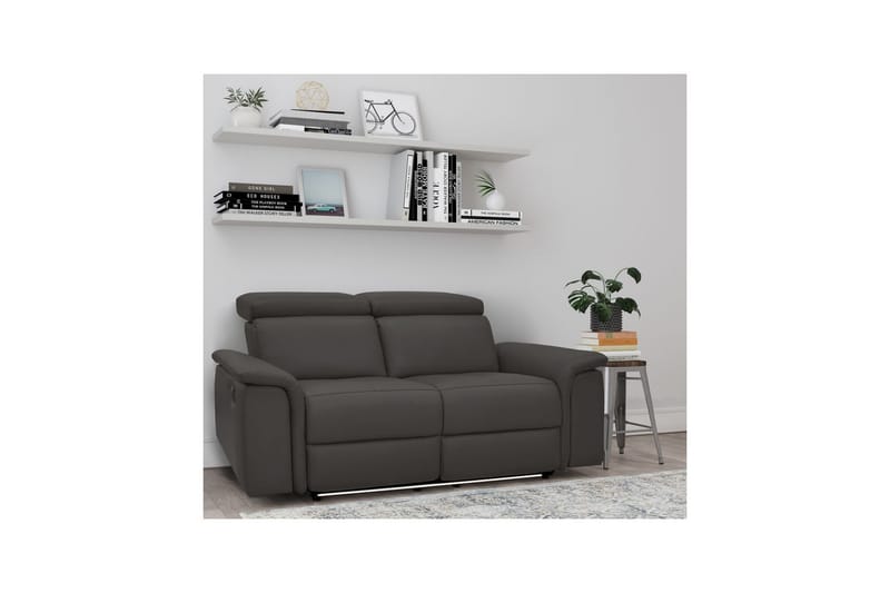 2-sitssoffa Pareli Brun, PU, Manuell vilstol - Brun, PU, Manuell vilstol - Möbler - Vardagsrum - Soffor - Reclinersoffor & Biosoffor