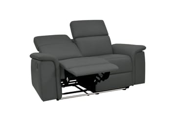 2-sitssoffa Pareli Grå, Läder/PU, Manuell vilstol - Grå, Läder/PU, Manuell vilstol - Möbler - Vardagsrum - Soffor - Reclinersoffor & Biosoffor