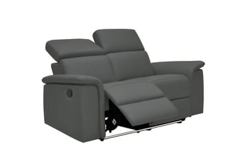 2-sitssoffa Pareli Grå, Läder/PU, Manuell vilstol - Grå, Läder/PU, Manuell vilstol - Möbler - Vardagsrum - Soffor - Reclinersoffor & Biosoffor