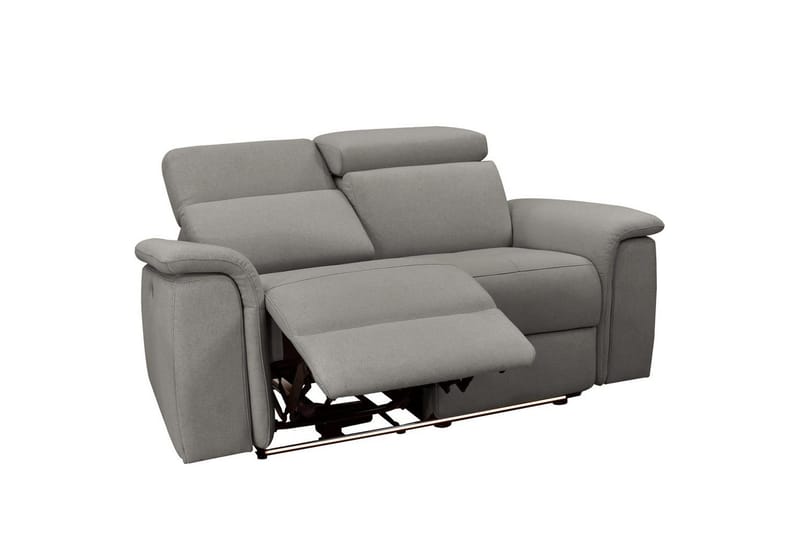 2-sitssoffa Pareli Grå, Sunday tyg, Manuell vilstol - Grå, Sunday tyg, Manuell vilstol - Möbler - Vardagsrum - Soffor - Reclinersoffor & Biosoffor