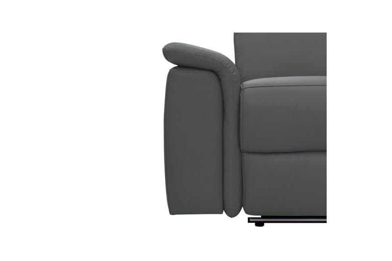 2-sitssoffa Pareli Grå, Läder/PU, Manuell vilstol - Grå, Läder/PU, Manuell vilstol - Möbler - Vardagsrum - Soffor - Skinnsoffor