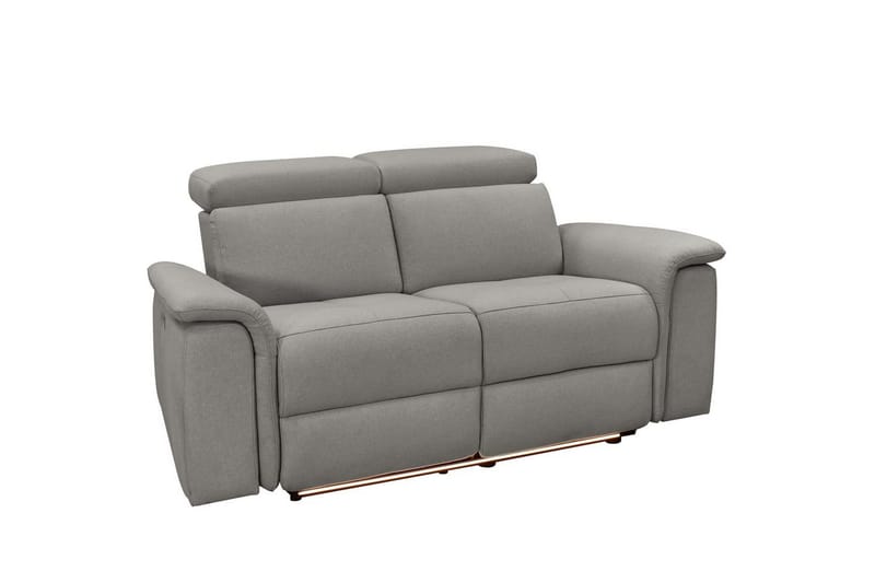 2-sitssoffa Pareli Grå, Sunday tyg, Manuell vilstol, Grå, Sunday tyg, Manuell vilstol