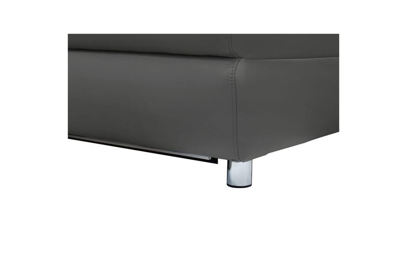 2-sitssoffa Pareli Grå, Läder/PU, Manuell vilstol - Grå, Läder/PU, Manuell vilstol - Möbler - Vardagsrum - Soffor - Skinnsoffor