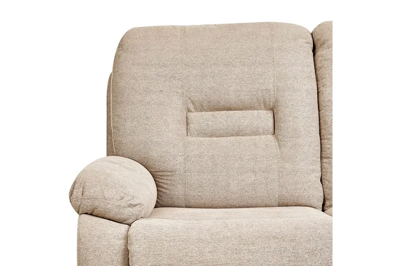 3-sits Reclinersoffa manuell Delia - Beige, svart - Möbler - Vardagsrum - Soffor - Reclinersoffor & Biosoffor