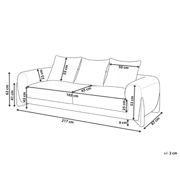 3-sits soffa Vinliden - Vit - Möbler - Vardagsrum - Soffor - 3-sits soffor