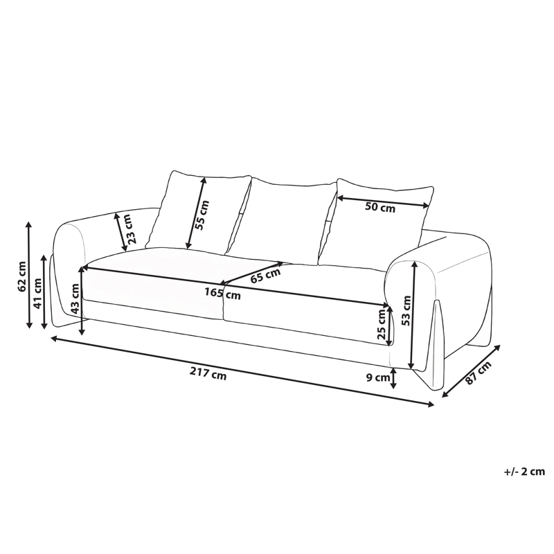 3-sits soffa Vinliden - Vit - Möbler - Vardagsrum - Soffor - 3-sits soffor