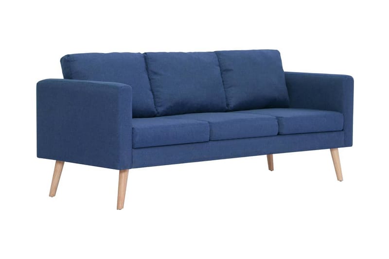 3-sitssoffa tyg blå - Blå - Möbler - Vardagsrum - Soffor - 3-sits soffor