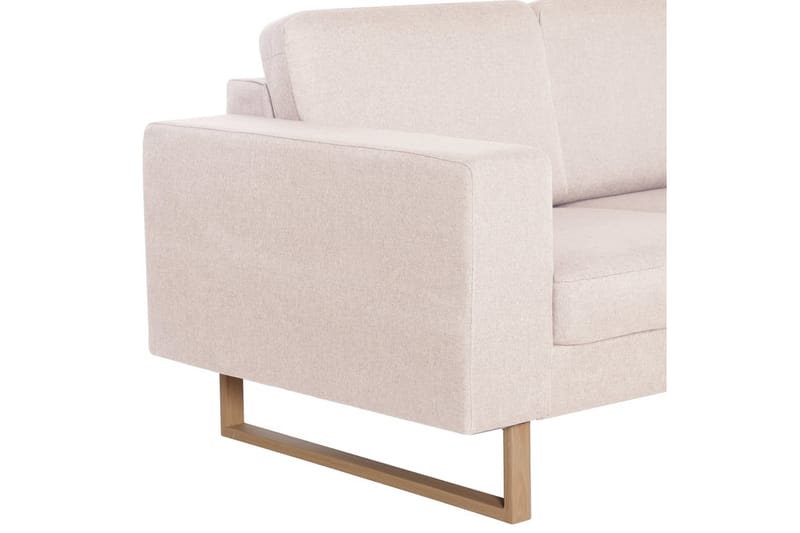 3-sitssoffa tyg gräddvit - Vit - Möbler - Vardagsrum - Soffor - 3-sits soffor