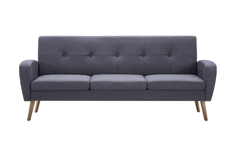 3-sitssoffa tyg ljusgrå - Grå - Möbler - Vardagsrum - Soffor - 3-sits soffor
