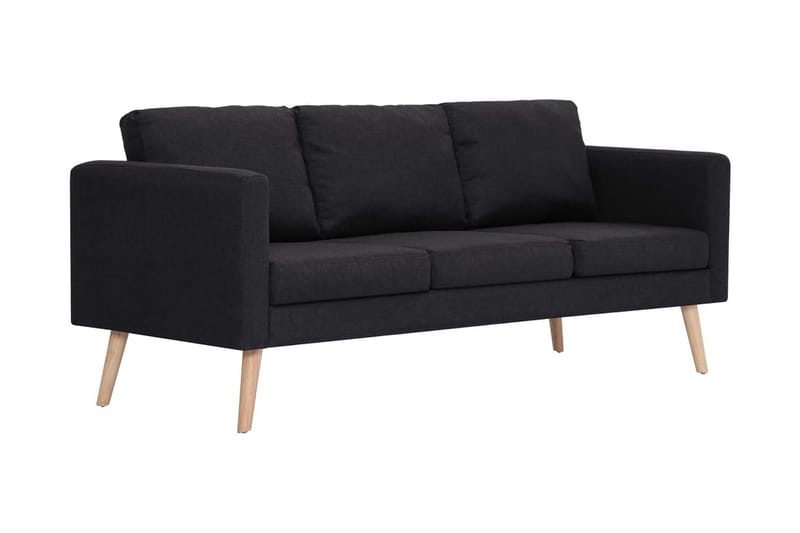 3-sitssoffa tyg svart - Svart - Möbler - Vardagsrum - Soffor - 3-sits soffor