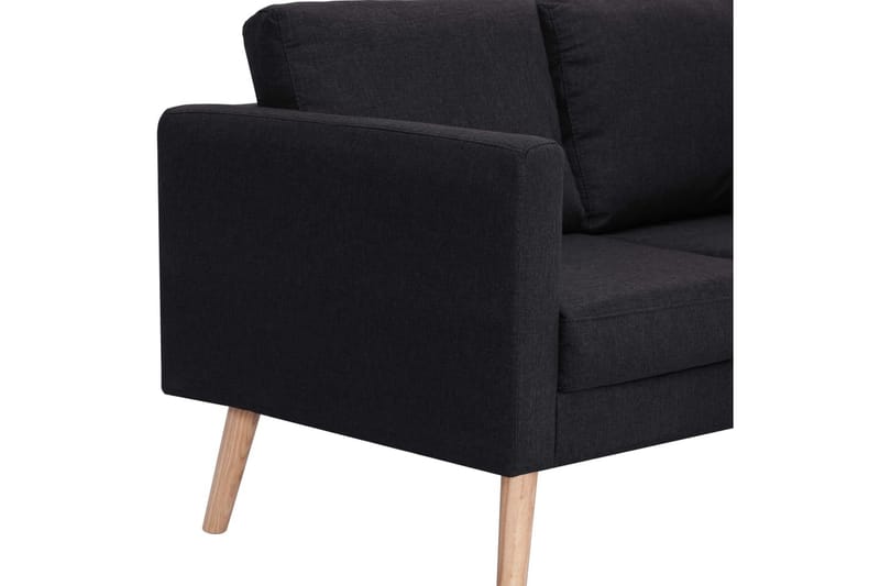 3-sitssoffa tyg svart - Svart - Möbler - Vardagsrum - Soffor - 3-sits soffor