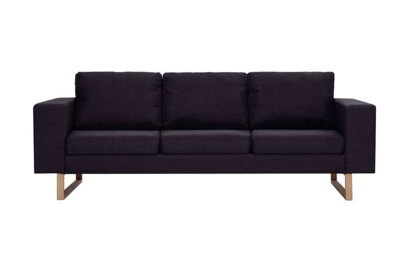 3-sitssoffa tyg svart - Svart - Möbler - Vardagsrum - Soffor - 3-sits soffor