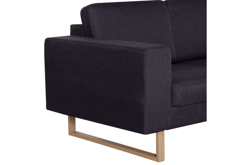 3-sitssoffa tyg svart - Svart - Möbler - Vardagsrum - Soffor - 3-sits soffor