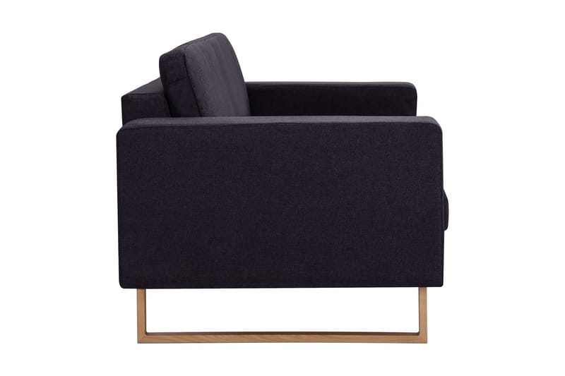 3-sitssoffa tyg svart - Svart - Möbler - Vardagsrum - Soffor - 3-sits soffor