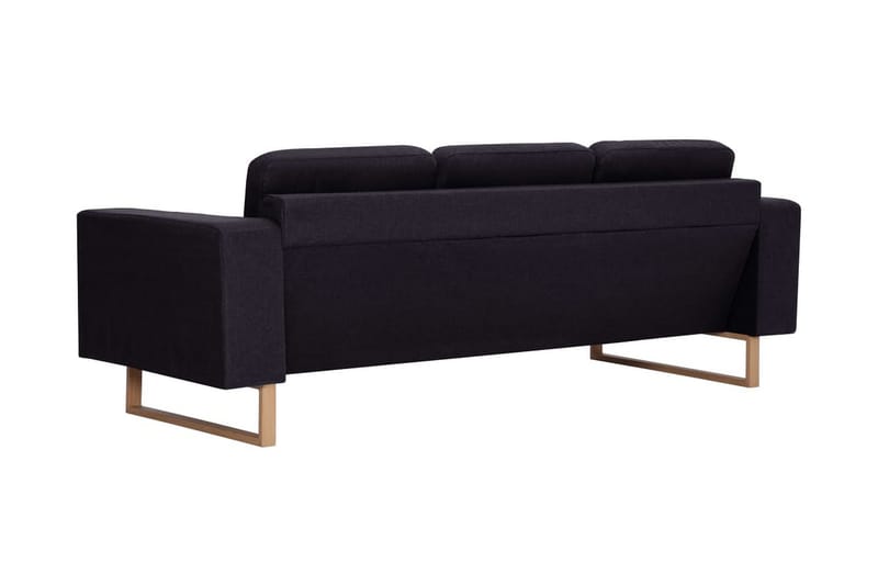 3-sitssoffa tyg svart - Svart - Möbler - Vardagsrum - Soffor - 3-sits soffor