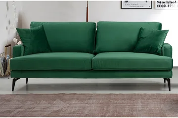 Andary 3-sits Soffa - Grön/Svart - Möbler - Vardagsrum - Soffor - 3-sits soffor