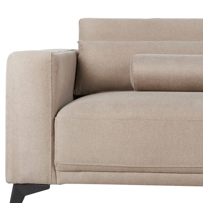 3-sits soffa Ange - Beige, svart/Polyester - Möbler - Vardagsrum - Soffor - 3-sits soffor