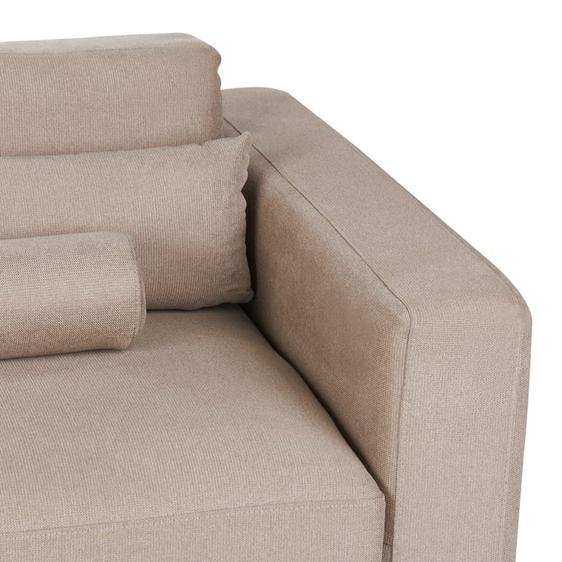 3-sits soffa Ange - Beige, svart/Polyester - Möbler - Vardagsrum - Soffor - 3-sits soffor